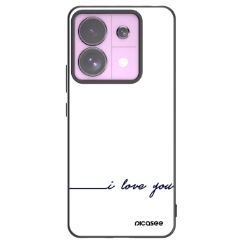 Picasee fekete szilikon tok az alábbi mobiltelefonokra Xiaomi Redmi Note 13 Pro 5G - I love you
