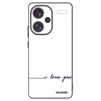 Picasee fekete szilikon tok az alábbi mobiltelefonokra Xiaomi Redmi Note 13 Pro+ 5G - I love you