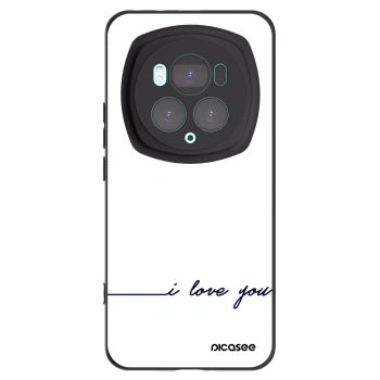 Picasee fekete szilikon tok az alábbi mobiltelefonokra Honor Magic6 Pro - I love you