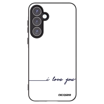 Picasee fekete szilikon tok az alábbi mobiltelefonokra Samsung Galaxy A55 5G A556B - I love you