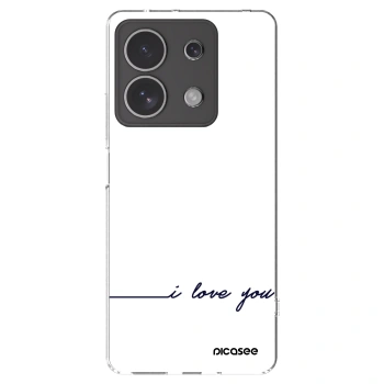 Picasee átlátszó szilikon tok az alábbi mobiltelefonokra Xiaomi Redmi Note 13 4G - I love you