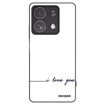 Picasee fekete szilikon tok az alábbi mobiltelefonokra Xiaomi Redmi Note 13 Pro 4G - I love you