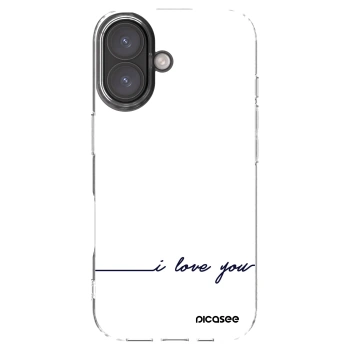 Picasee átlátszó szilikon tok az alábbi mobiltelefonokra Apple iPhone 16 - I love you