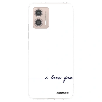 Picasee átlátszó szilikon tok az alábbi mobiltelefonokra Motorola Moto G53 5G - I love you