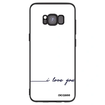 Picasee fekete szilikon tok az alábbi mobiltelefonokra Samsung Galaxy S8 G950F - I love you