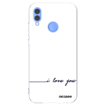 Picasee átlátszó szilikon tok az alábbi mobiltelefonokra Huawei P Smart 2019 - I love you