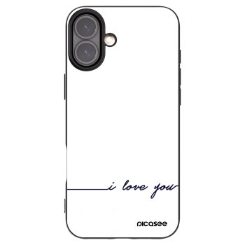 Picasee fekete szilikon tok az alábbi mobiltelefonokra Apple iPhone 16 Plus - I love you