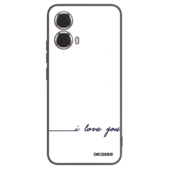 Picasee fekete szilikon tok az alábbi mobiltelefonokra Motorola Moto G85 - I love you