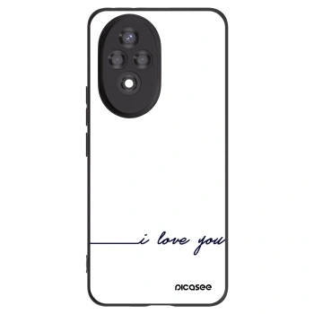 Picasee fekete szilikon tok az alábbi mobiltelefonokra Honor 200 Pro 5G - I love you