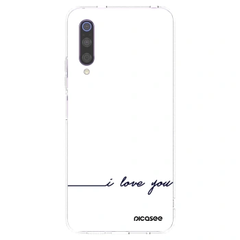 Picasee átlátszó szilikon tok az alábbi mobiltelefonokra Xiaomi Mi 9 - I love you