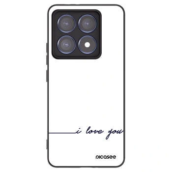 Picasee fekete szilikon tok az alábbi mobiltelefonokra Xiaomi 14T Pro - I love you