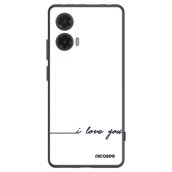 Picasee fekete szilikon tok az alábbi mobiltelefonokra Motorola Moto G35 5G - I love you