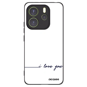 Picasee fekete szilikon tok az alábbi mobiltelefonokra Xiaomi Redmi Note 14 4G - I love you