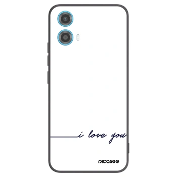 Picasee fekete szilikon tok az alábbi mobiltelefonokra Motorola Moto G34 5G - I love you