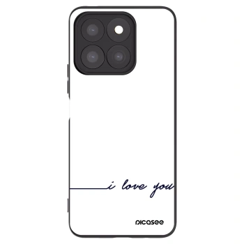 Picasee fekete szilikon tok az alábbi mobiltelefonokra Honor X8c - I love you