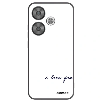 Picasee fekete szilikon tok az alábbi mobiltelefonokra Xiaomi Poco F6 - I love you