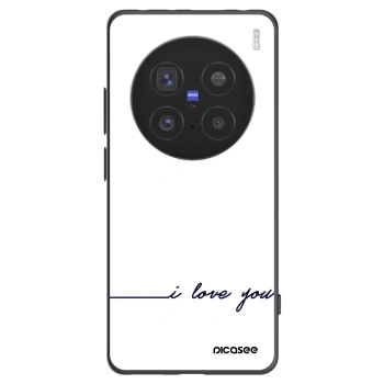 Picasee fekete szilikon tok az alábbi mobiltelefonokra Vivo X200 Pro - I love you