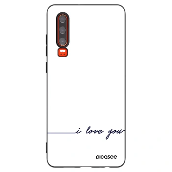 Picasee fekete szilikon tok az alábbi mobiltelefonokra Huawei P30 - I love you