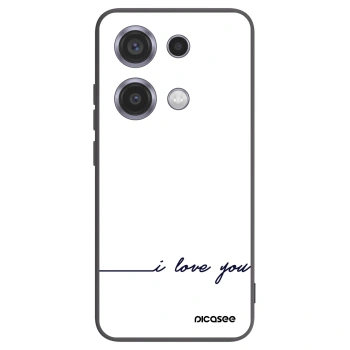 Picasee fekete szilikon tok az alábbi mobiltelefonokra Xiaomi Redmi Note 14S - I love you