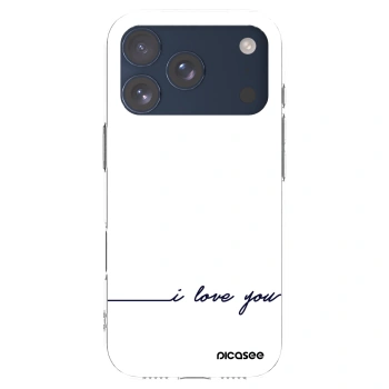 Picasee átlátszó szilikon tok az alábbi mobiltelefonokra Apple iPhone 17 Pro - I love you