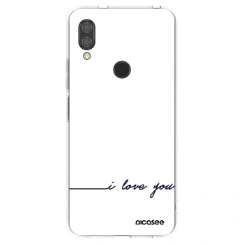 Picasee átlátszó szilikon tok az alábbi mobiltelefonokra Xiaomi Redmi 7 - I love you