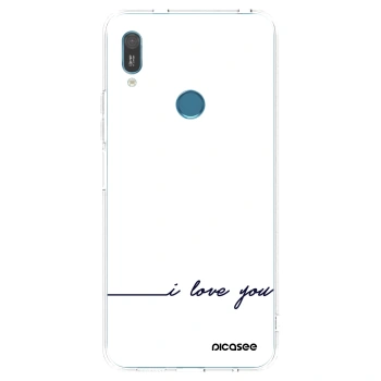 Picasee átlátszó szilikon tok az alábbi mobiltelefonokra Huawei Y6 2019 - I love you