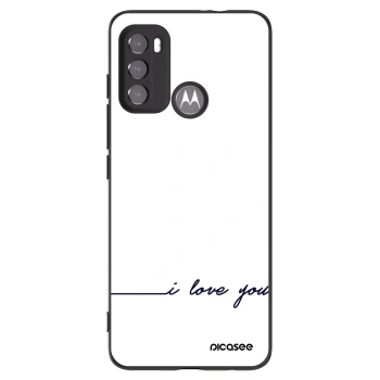 Picasee fekete szilikon tok az alábbi mobiltelefonokra Motorola Edge 60 5G - I love you
