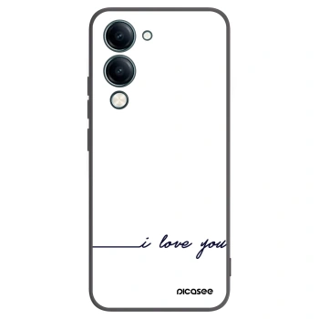 Picasee fekete szilikon tok az alábbi mobiltelefonokra Vivo Y29s 5G - I love you
