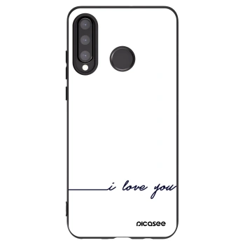 Picasee fekete szilikon tok az alábbi mobiltelefonokra Huawei P30 Lite - I love you
