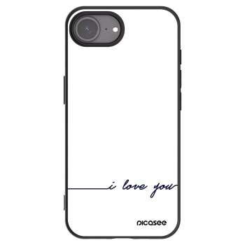 Picasee fekete szilikon tok az alábbi mobiltelefonokra Apple iPhone 17e - I love you