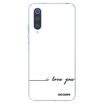 Picasee átlátszó szilikon tok az alábbi mobiltelefonokra Xiaomi Mi 9 SE - I love you
