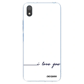 Picasee átlátszó szilikon tok az alábbi mobiltelefonokra Xiaomi Redmi 7A - I love you