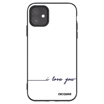 Picasee fekete szilikon tok az alábbi mobiltelefonokra Apple iPhone 11 - I love you
