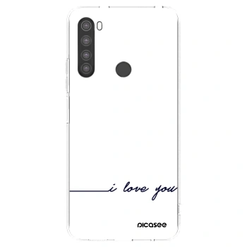 Picasee átlátszó szilikon tok az alábbi mobiltelefonokra Xiaomi Redmi Note 8 - I love you