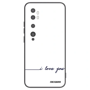 Picasee fekete szilikon tok az alábbi mobiltelefonokra Xiaomi Mi Note 10 (Pro) - I love you