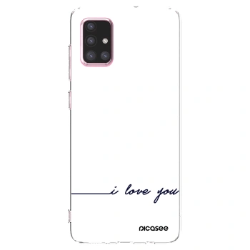 Picasee átlátszó szilikon tok az alábbi mobiltelefonokra Samsung Galaxy A71 A715F - I love you