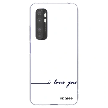 Picasee átlátszó szilikon tok az alábbi mobiltelefonokra Xiaomi Mi Note 10 Lite - I love you