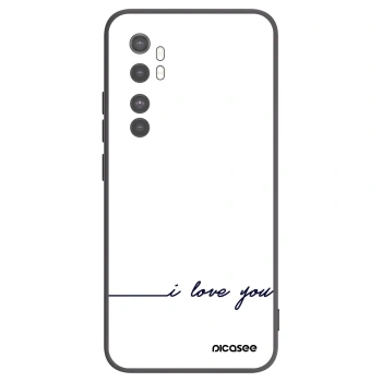 Picasee fekete szilikon tok az alábbi mobiltelefonokra Xiaomi Mi Note 10 Lite - I love you