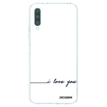Picasee átlátszó szilikon tok az alábbi mobiltelefonokra Samsung Galaxy A30s A307F - I love you