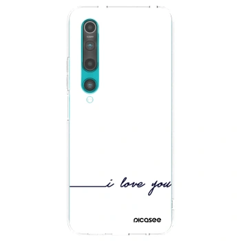 Picasee átlátszó szilikon tok az alábbi mobiltelefonokra Xiaomi Mi 10 - I love you