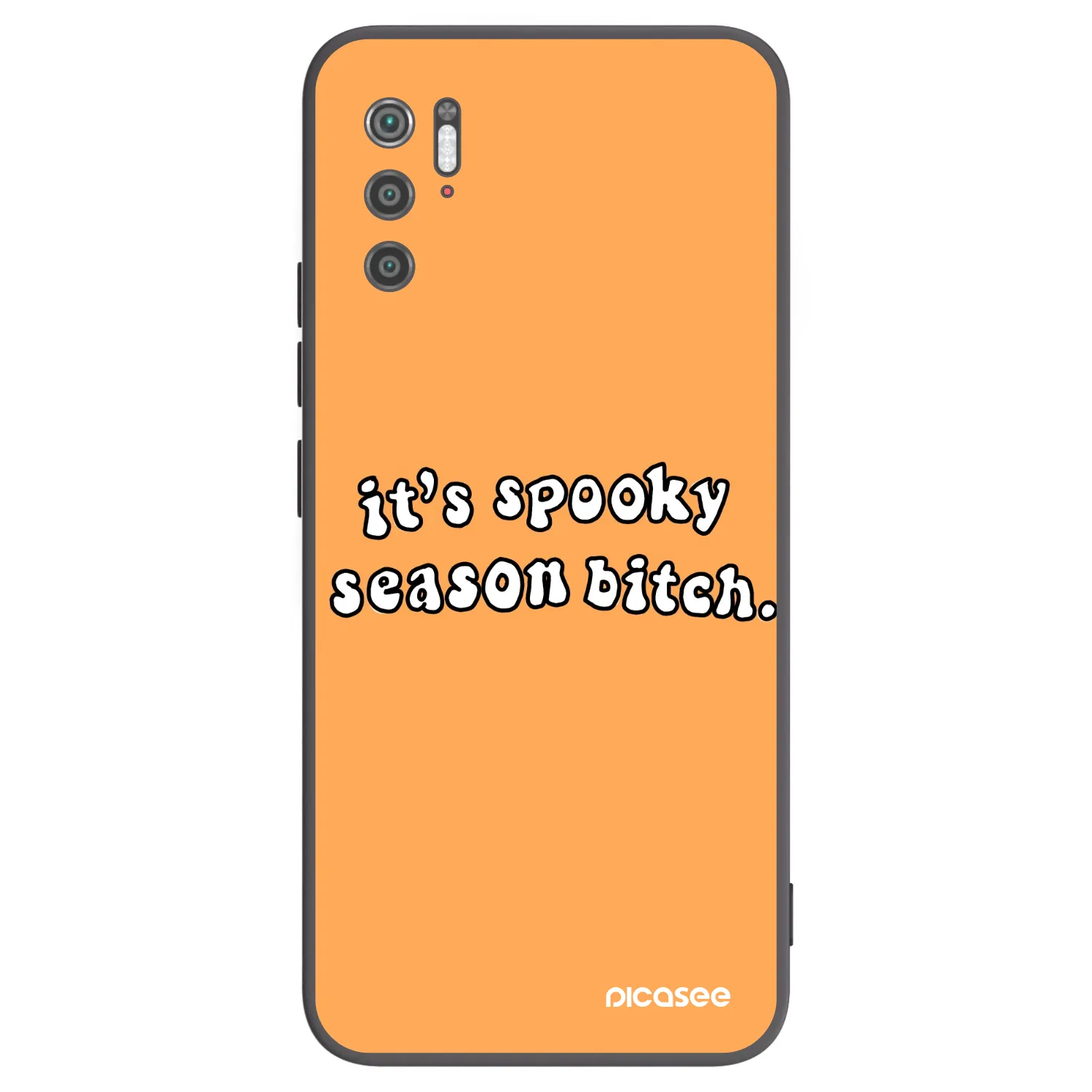 Picasee fekete szilikon tok az alábbi mobiltelefonokra Xiaomi Poco M3 Pro 5G - Spooky season