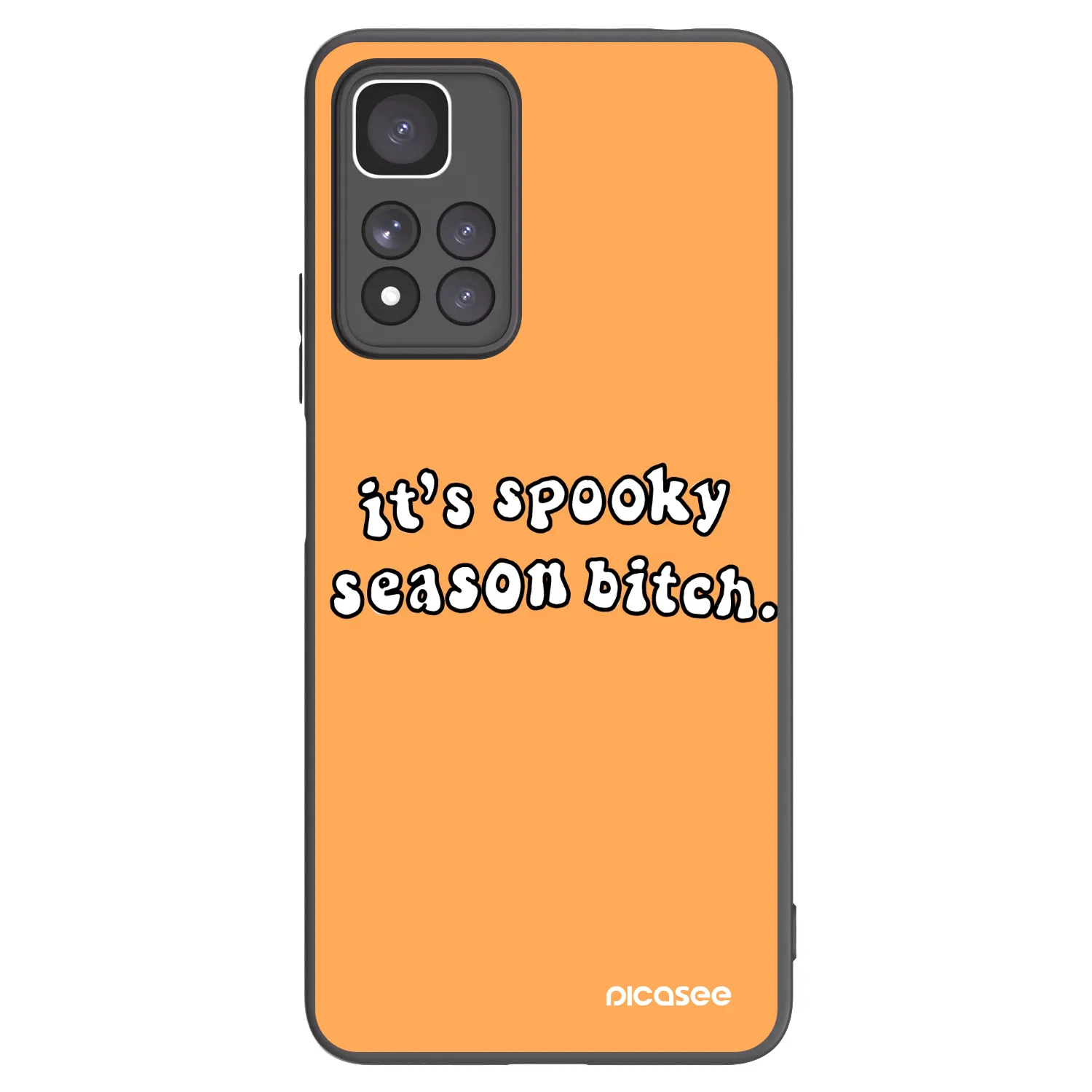 Picasee fekete szilikon tok az alábbi mobiltelefonokra Xiaomi Redmi Note 11 Pro+ 5G - Spooky season