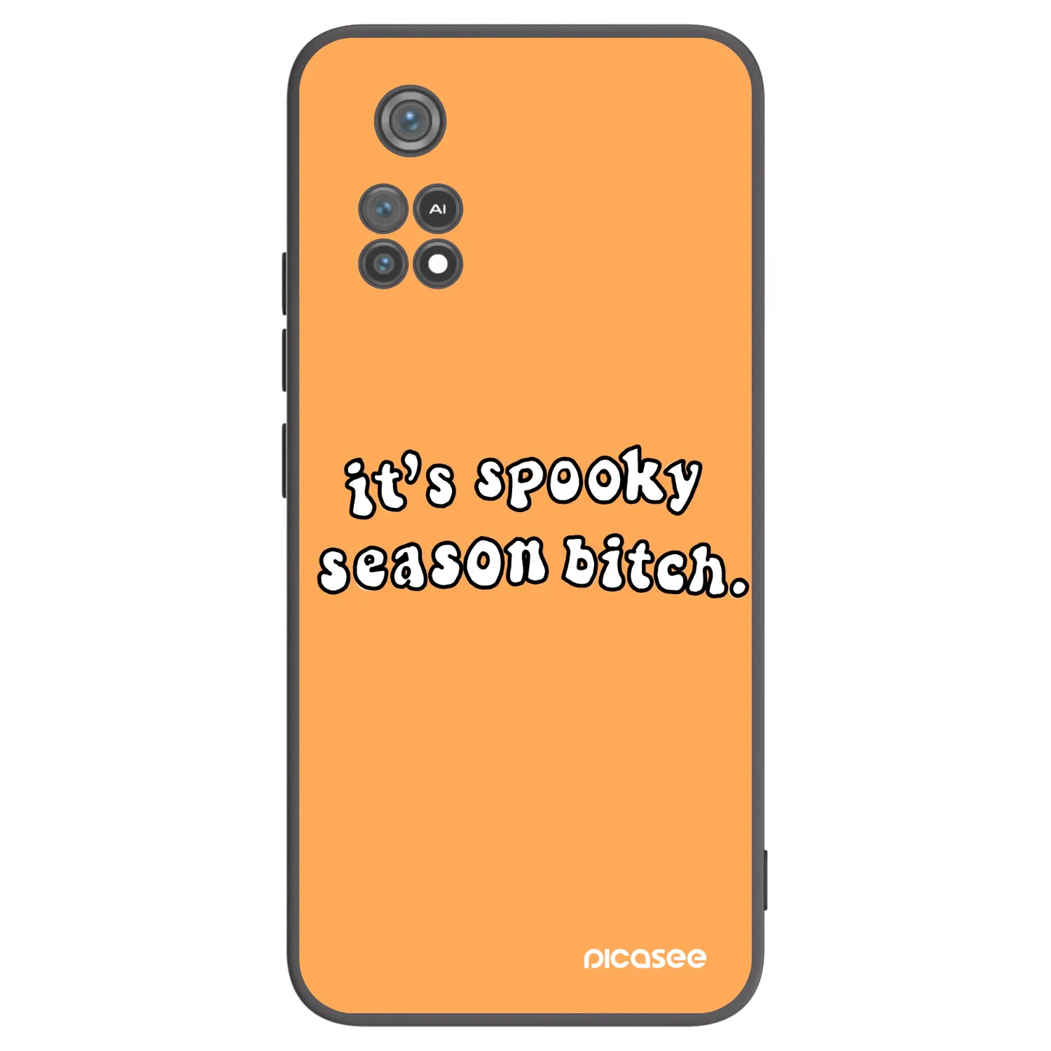Picasee fekete szilikon tok az alábbi mobiltelefonokra Xiaomi Poco M4 Pro - Spooky season