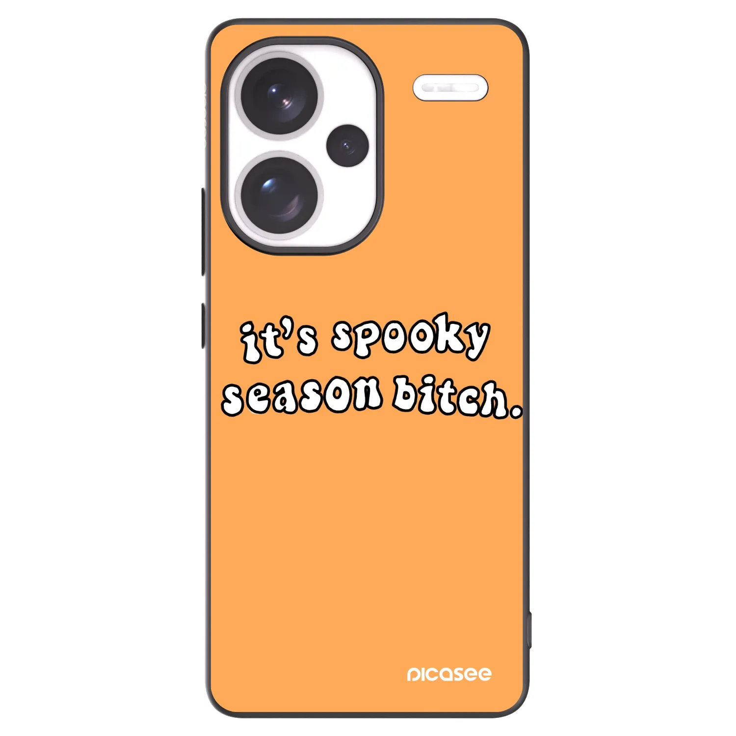 Picasee fekete szilikon tok az alábbi mobiltelefonokra Xiaomi Redmi Note 13 Pro+ 5G - Spooky season