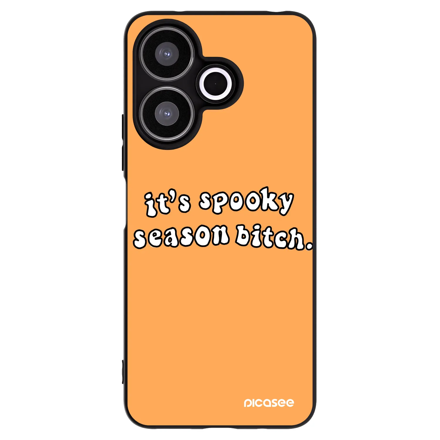 Picasee fekete szilikon tok az alábbi mobiltelefonokra Xiaomi Redmi 13 4G - Spooky season
