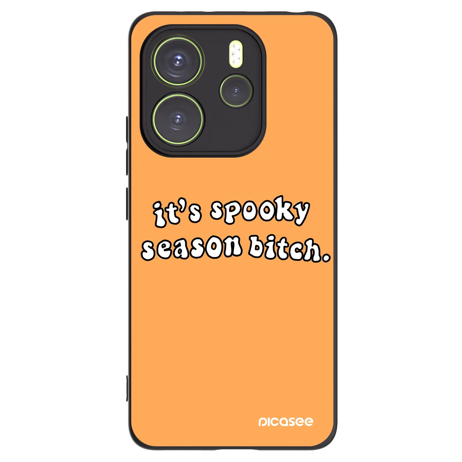 Picasee fekete szilikon tok az alábbi mobiltelefonokra Xiaomi Redmi Note 14 4G - Spooky season