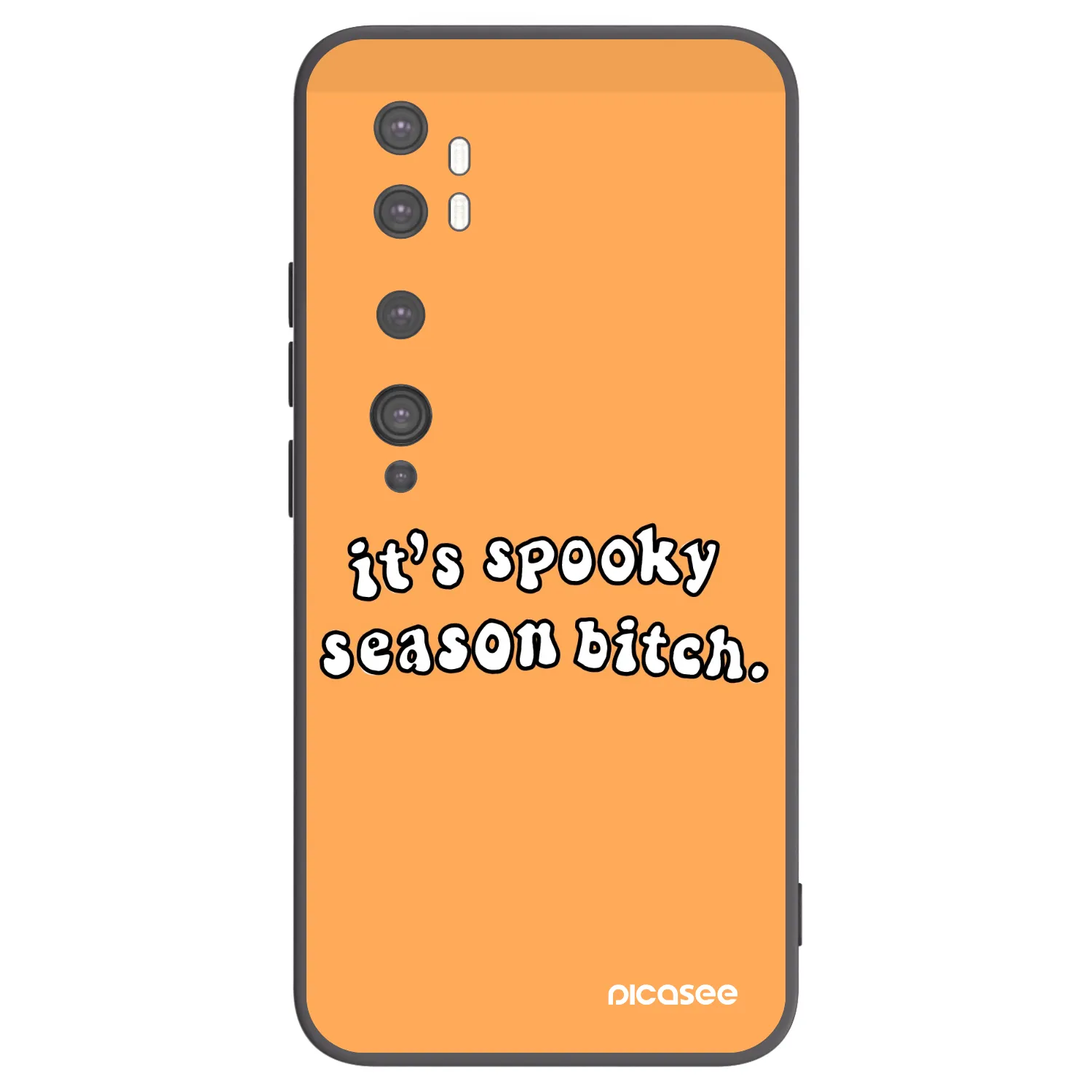 Picasee fekete szilikon tok az alábbi mobiltelefonokra Xiaomi Mi Note 10 (Pro) - Spooky season