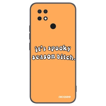 Picasee fekete szilikon tok az alábbi mobiltelefonokra Xiaomi Redmi 10C - Spooky season