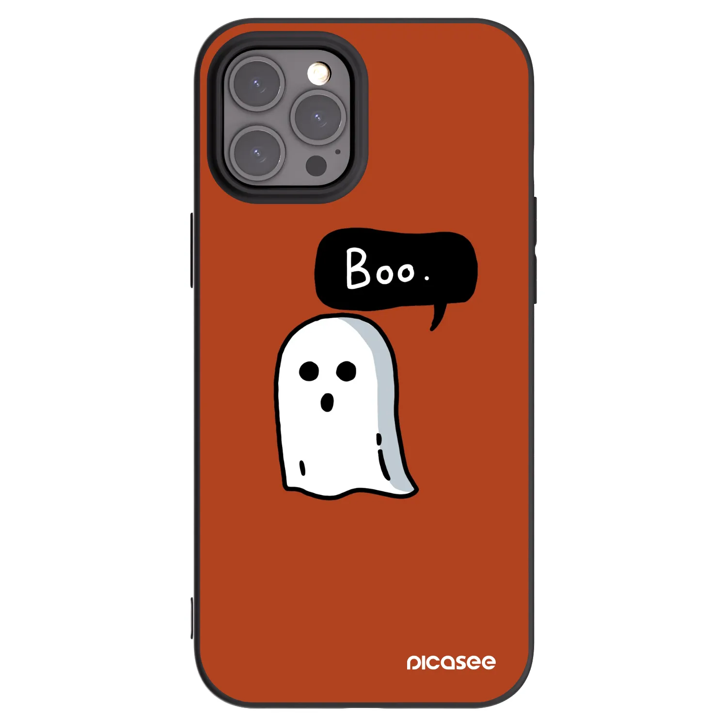 Picasee fekete szilikon tok az alábbi mobiltelefonokra Apple iPhone 12 Pro Max - Boo