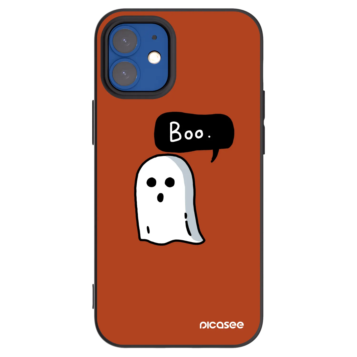 Picasee fekete szilikon tok az alábbi mobiltelefonokra Apple iPhone 12 mini - Boo